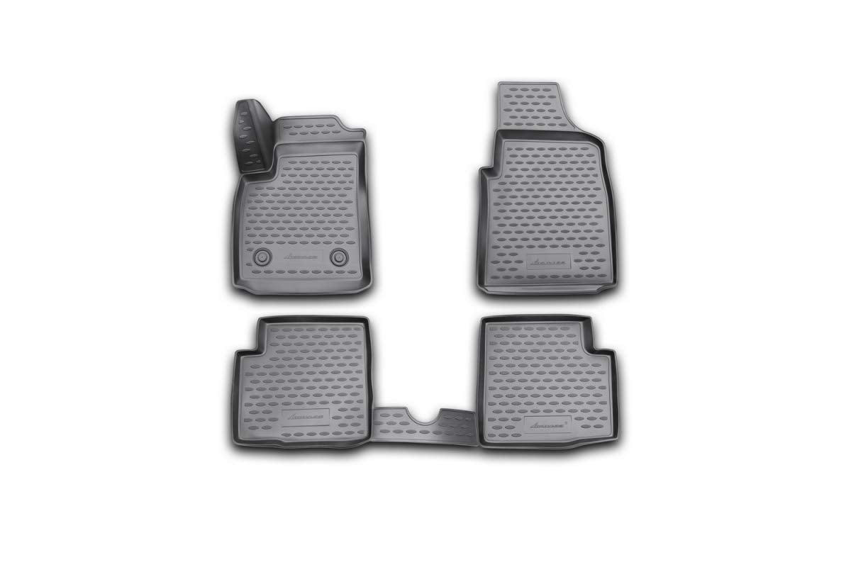 Element 3D rubber floor mats suitable for Ford Ka | Mk2 II | 2008-2016 | 100% custom-fit all-weather floor mats made of TPE, high edge, waterproof, non-slip, odorless - FORD
