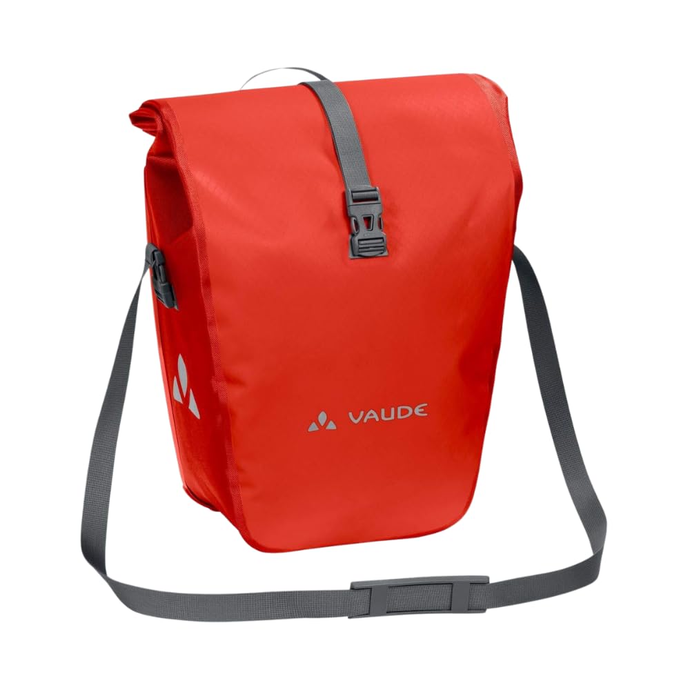 VAUDE bicycle bag for luggage rack Aqua Back Single 1 x 24 L in orange, rear wheel bag waterproof, bicycle luggage rack bag at the back, easy attachment - Made in Germany - 12413