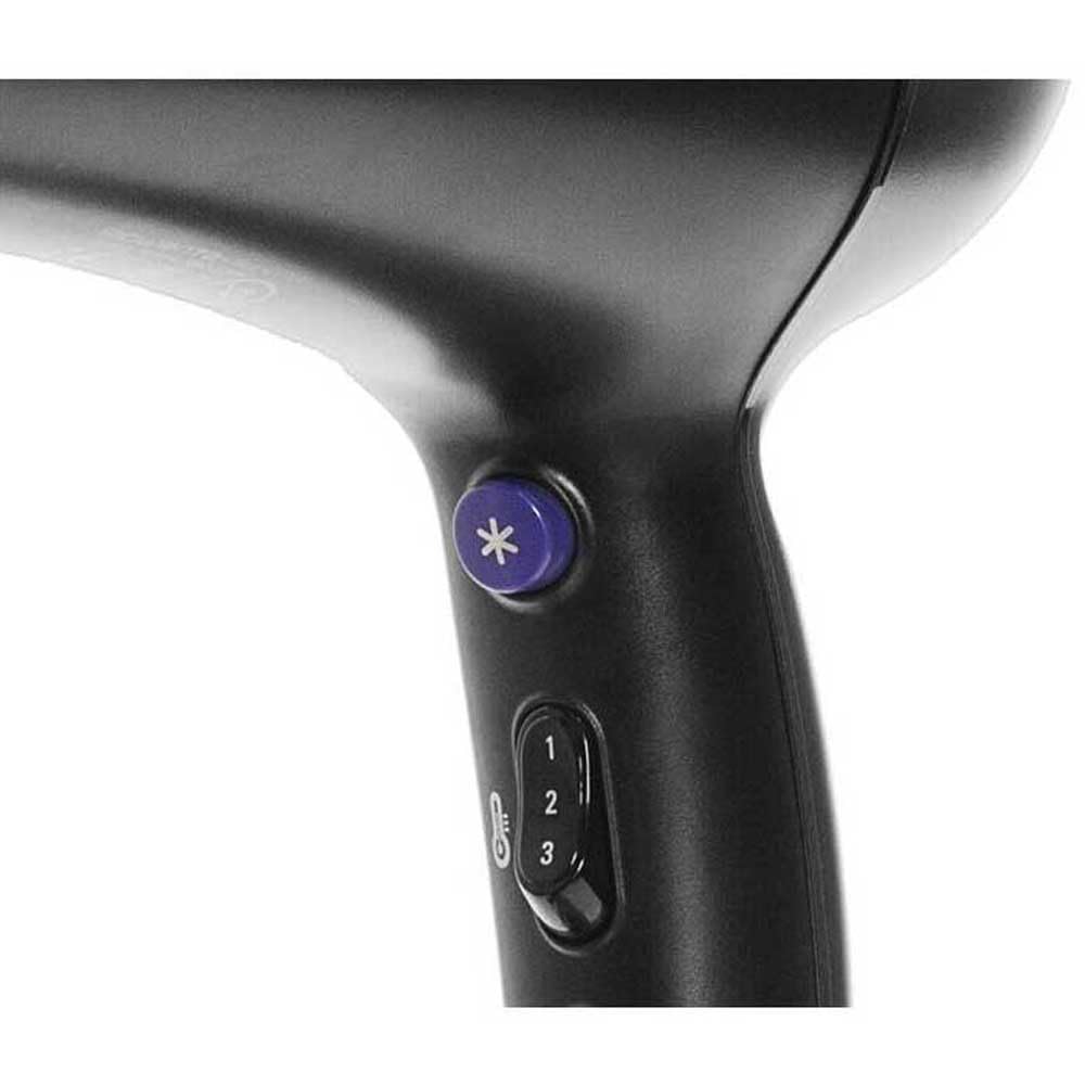 Rowenta Signature Pro CV7840F0, Professional AC motor hair dryer with 2200 W, ionic function, 2 speeds and 3 temperature settings with concentrator nozzles and diffuser.