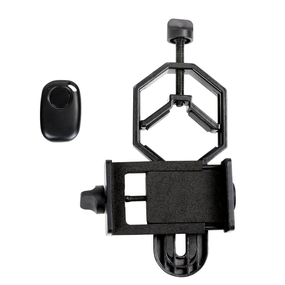 Celestron 81037 Universal Digiscoping and Astroimaging Smartphone Adapter DX Kit with Bluetooth Remote - Connects Your Smartphone Camera to an Eyepiece to Capture Images and Video, Black