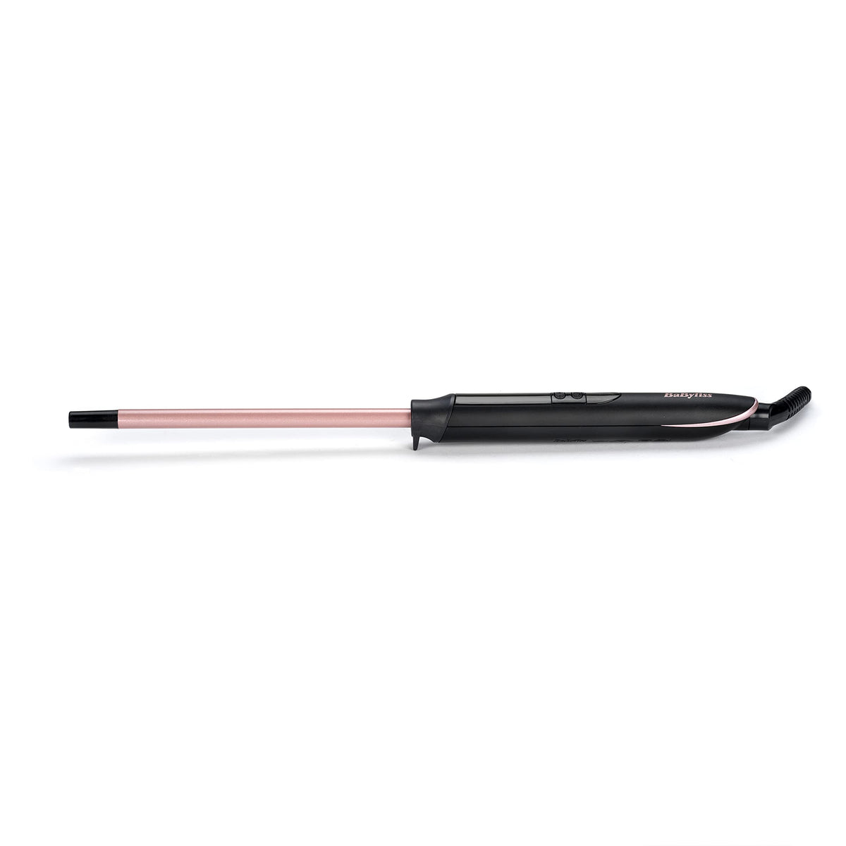 BaByliss 10 mm Lockenstab – Acoperire din quartz-ceramică, 10 niveluri de temperatură, ondulator pentru bucle mici, design compact, roz și negru, C449E