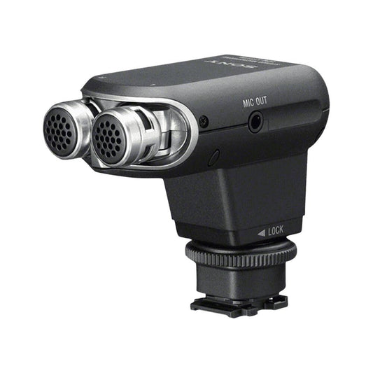 Sony ECM-XYST1M stereo microphone for cameras and camcorders with multi-interface accessory shoe (120 degree sound, microphone output, vlogging, suitable for A9, A7, A6000 series, RX100 series, among others) black - ECMXYST1M.CE7