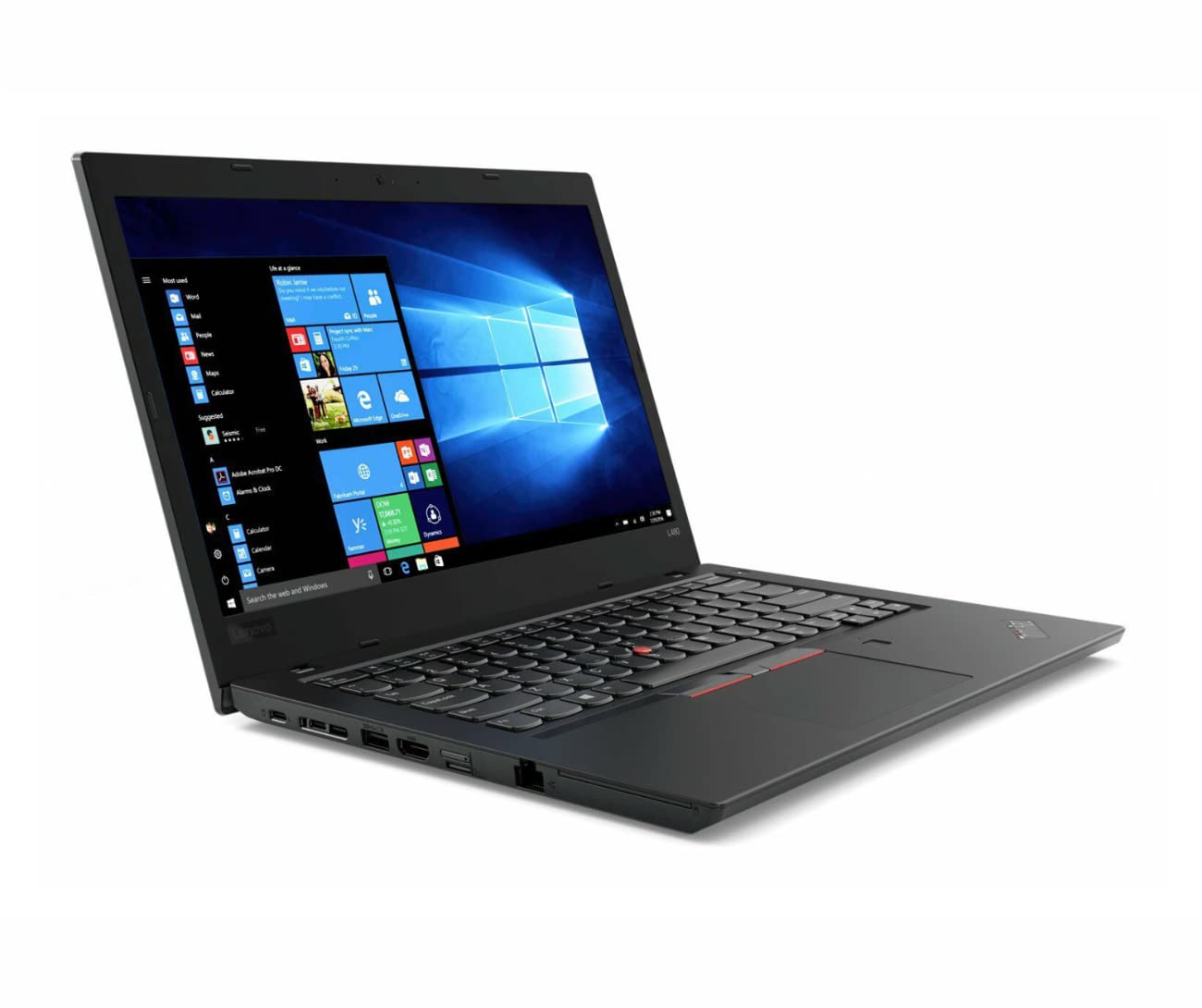 Lenovo ThinkPad L480 14 Inch 1920×1080 Full HD Intel Core i5 8250U 256GB SSD Hard Drive 8GB Memory Windows 11 Pro Webcam Notebook Laptop (Refurbished) - 10007105