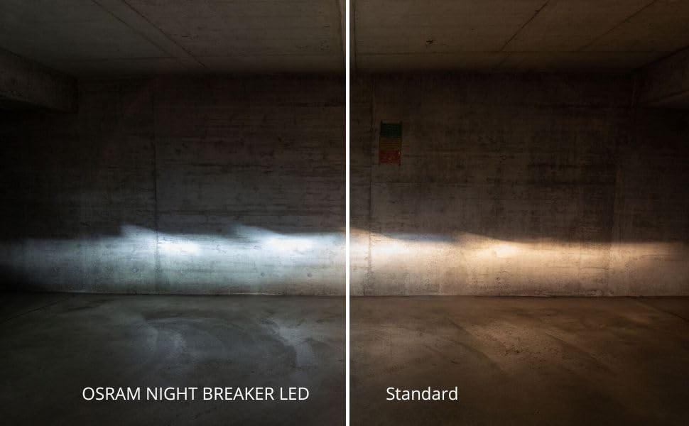Osram NIGHT BREAKER LED SMART H7; up to 330% more brightness; 6000K, 12V, LED high and low beam with street approval, white - 64210DWNBSM-2HB