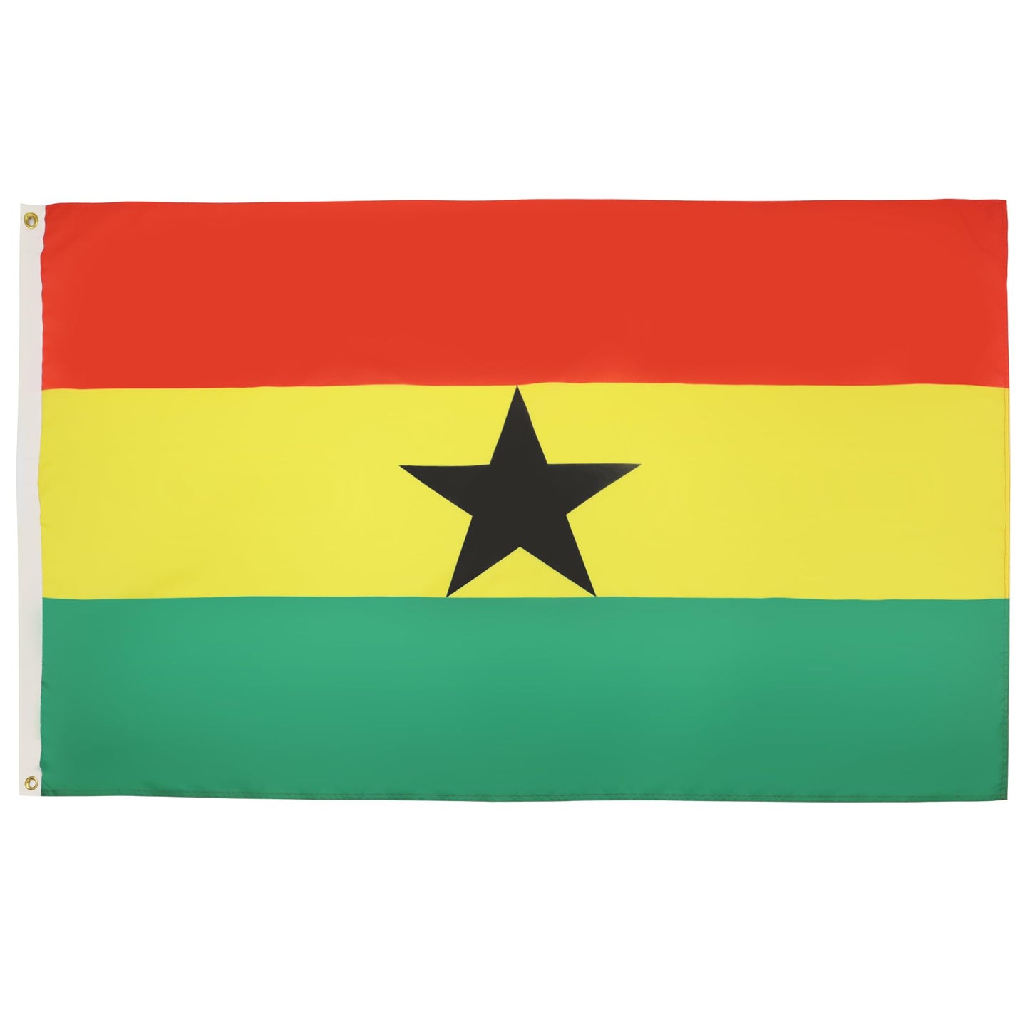 AZ FLAG - Ghana Flag - 250x150 cm - Republic of Ghana Large flag 100% polyester with brass eyelets - 300g - K_71