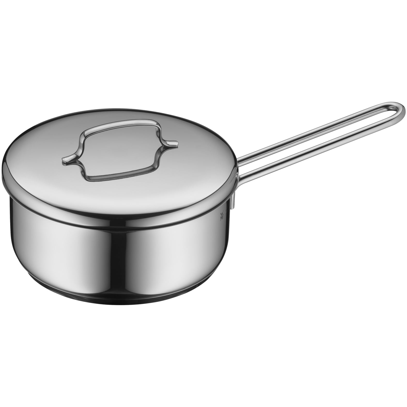 WMF mini oală 16cm, mică, capac metalic, oală mică pentru inducție 1.2l, oțel inoxidabil Cromargan, stivuibilă, pentru porții mici, pentru o singură persoană - 716786040