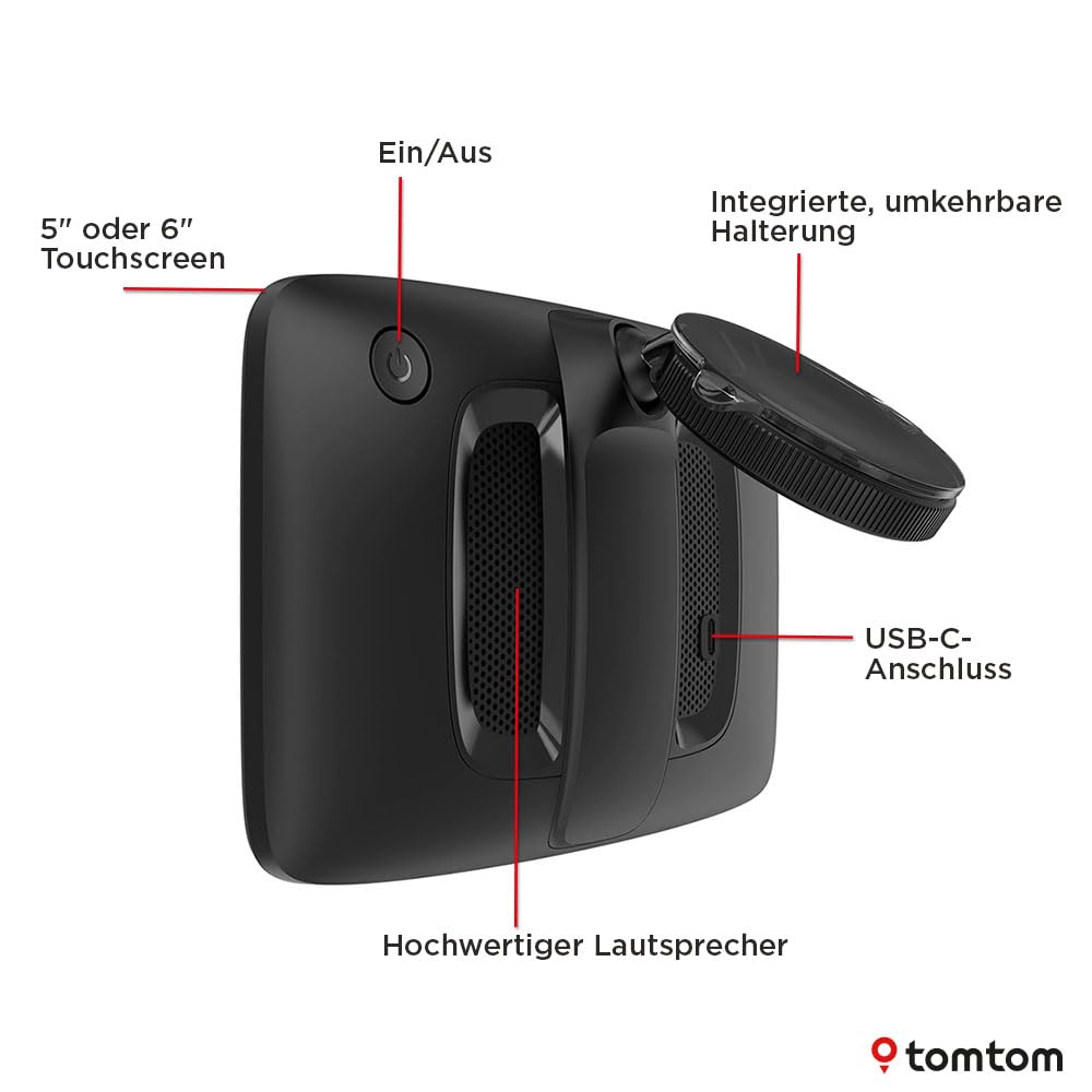 TomTom car navigation system GO Classic 2nd (6 inches, traffic jam avoidance thanks to TomTom Traffic, map updates for Europe included, updates via WiFi, dynamic lane assistant, integrated, reversible holder) - 1YF6.002.00