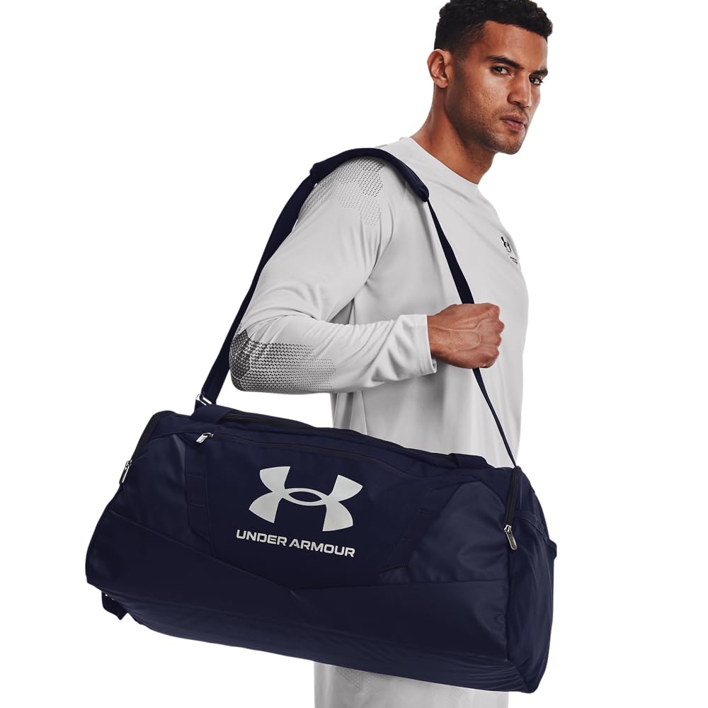 Ua Unisex Ua Undeniable 5.0 Duffle Md Midnight Navy / Midnight Navy / Metallic Silver Osfm - 1369223