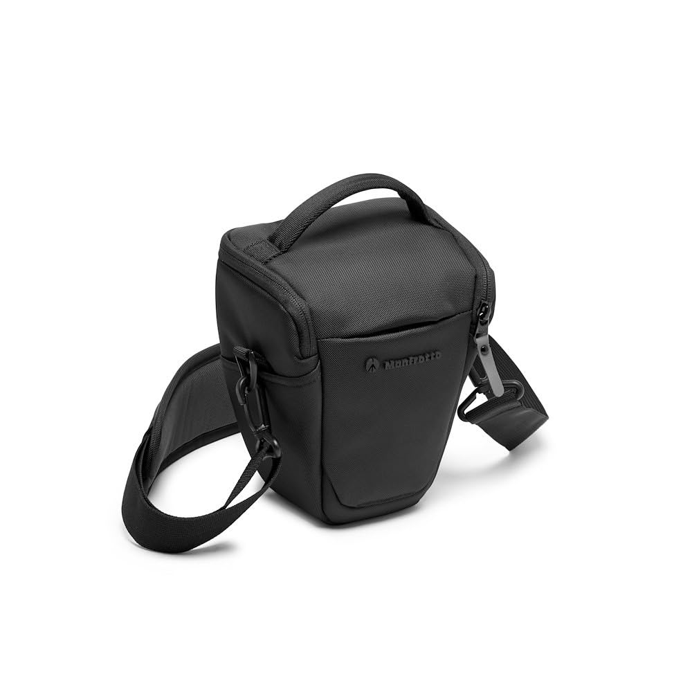 Manfrotto Advanced Holster S III, bag for mirrorless camera with lens, camera bag with tripod mount and rain cover, photography accessories - MF