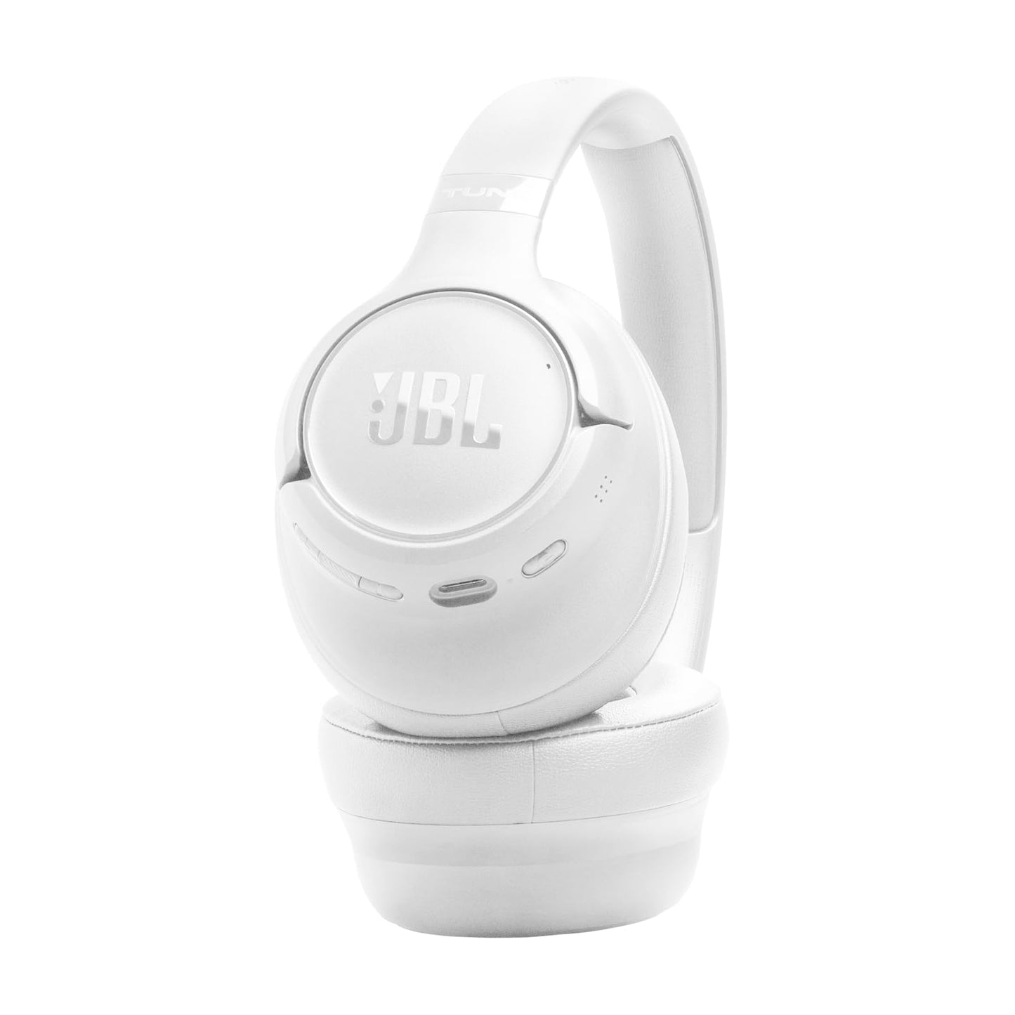 JBL Tune 730 BT Wireless Over-Ear Headphones with JBL Pure Bass Sound, Up to 76 hours of music playback, Bluetooth 6.0, lightweight, foldable design, Google Fast Pair, Microsoft Swift Pair, White - JBLT730BTWHT