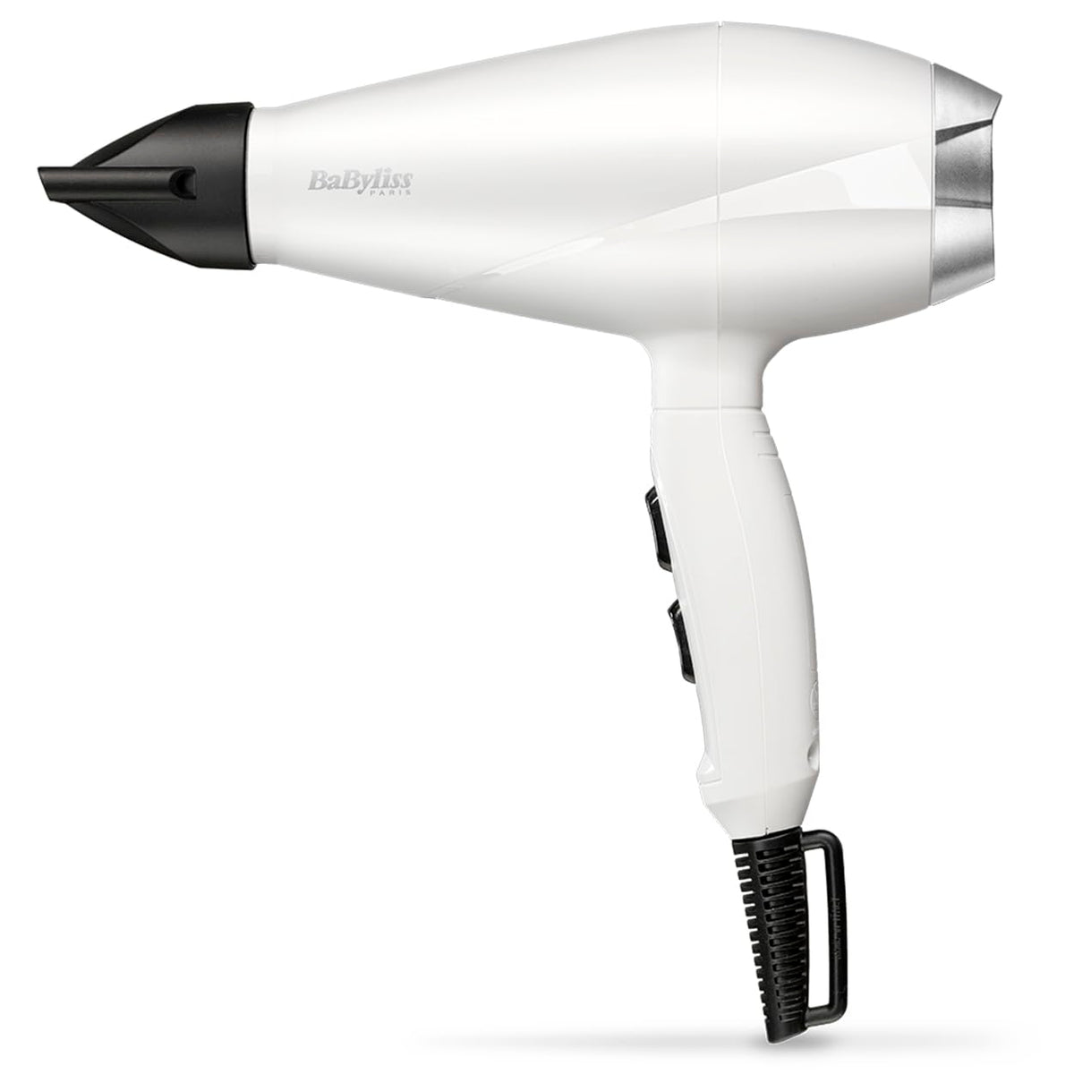 BaByliss Uscător de păr Speed Pro 2000W – Uscător profesional AC, Fabricat în Italia, Ușor și cu tehnologie anti-frizz cu ioni, 3 niveluri de temperatură și 2 viteze, Alb, 6704WE