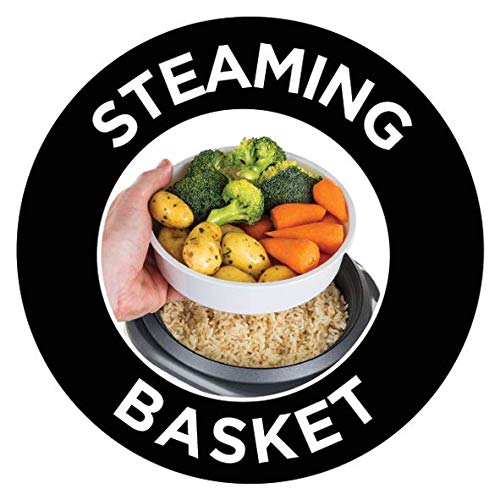 Russell Hobbs rice cooker 1.2l incl. steamer insert with aroma hinged lid (keep warm function, non-stick coated cooking pot, rice spoon & measuring cup, stainless steel) 27080-56