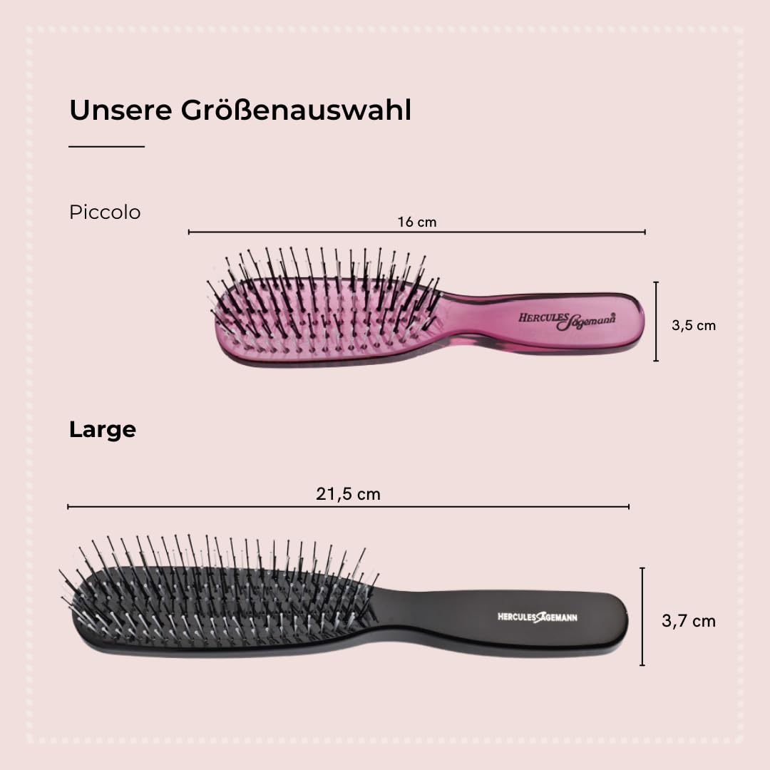 HERCULES SAWMAN - Magic Brush Rosé Gold | High-quality scalp brush for gentle detangling without pulling. Ideal for men and women, suitable for wet and dry hair. | Color: rose gold - 126330009