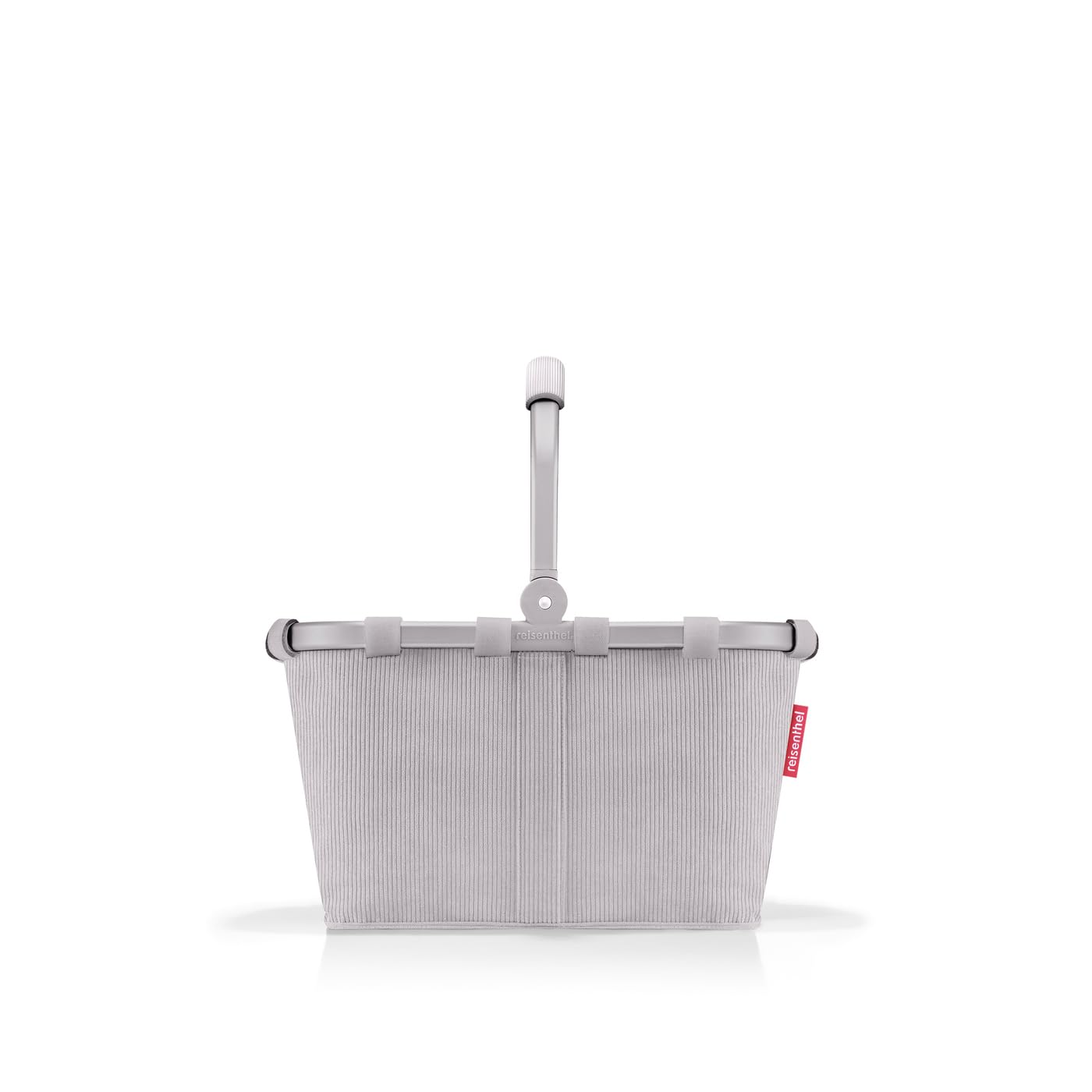 Reisenthel carrybag XS cord gray – Stable shopping basket with practical inner pocket – Elegant and water-repellent design - BN7084