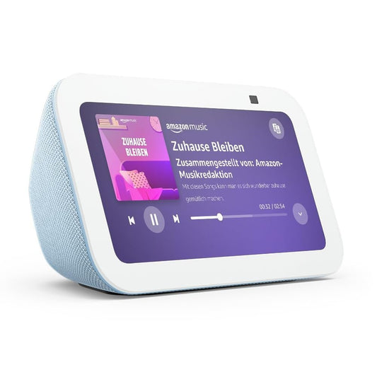 Echo Show 5 (Latest Generation) | Compact smart touchscreen to control your smart home and more | Grey-blue, with Alexa+ Early Access - H97N6S