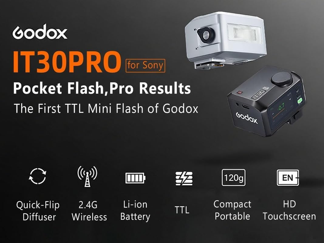 GODOX IT30PRO S Camera Blitz, IT30 PRO S Mini Blitzgeräte, TTL HSS 1/8000s - iT30Pro