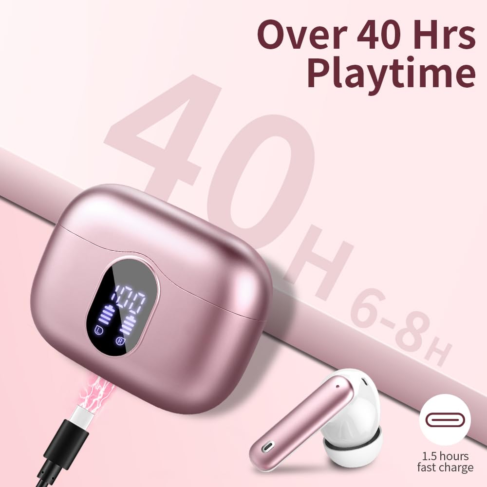 Căști Bluetooth fără fir, căști Bluetooth 5.4, căști cu bas profund - A90