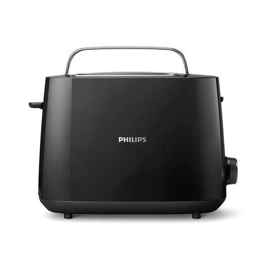 Philips toaster - 2 toast slots, 8 levels, bun attachment, defrost function, lift function, automatic switch-off, black (HD2581/90)