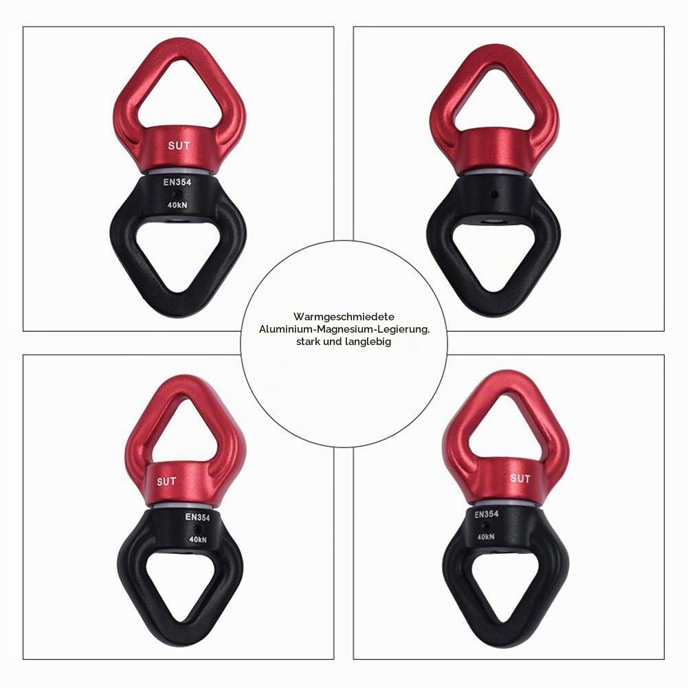 RXRENXIA Swing Swivel, 30-KN pulley, the safest accessory for hanging rotating devices with a carabiner for web tree swings, swing adjustments, aerial dance, children's swings, hammocks. - 201-005-385