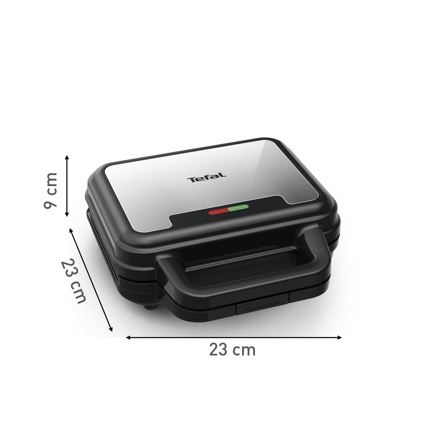 Tefal Ultracompact 3-in-1 sandwich waffle panini combination device, non-stick coating, heat-insulated handle, stainless steel/black, SW383D10