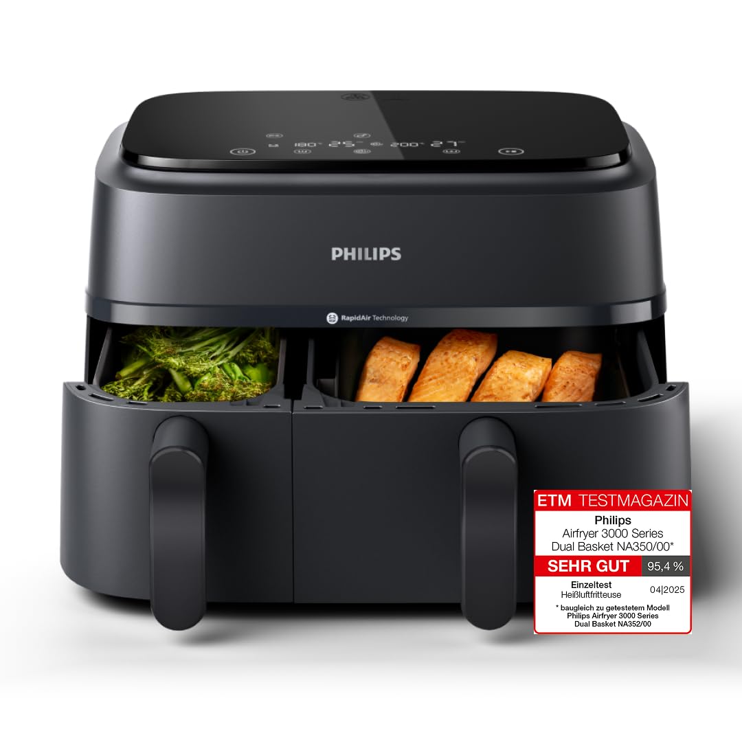 Philips Airfryer Dual Basket 3000 Series hot air fryer