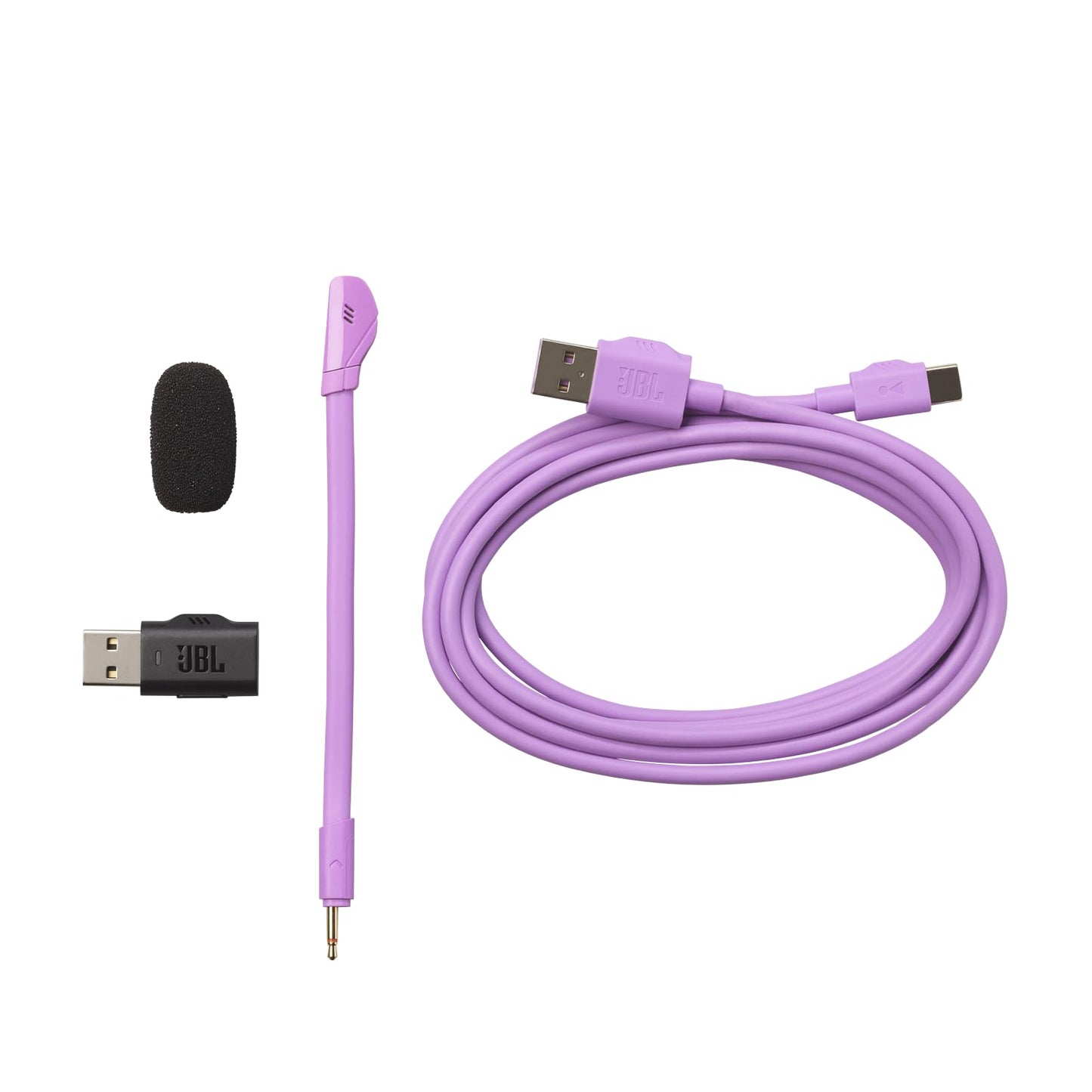 JBL Quantum 360 Wireless Over-Ear Gaming Headphones with 2.4GHz/Bluetooth Dual Wireless Connection, 22-Hour Battery, Multi-Platform Compatibility, Detachable Microphone with Mute, Purple - JBLQTUM360PUR