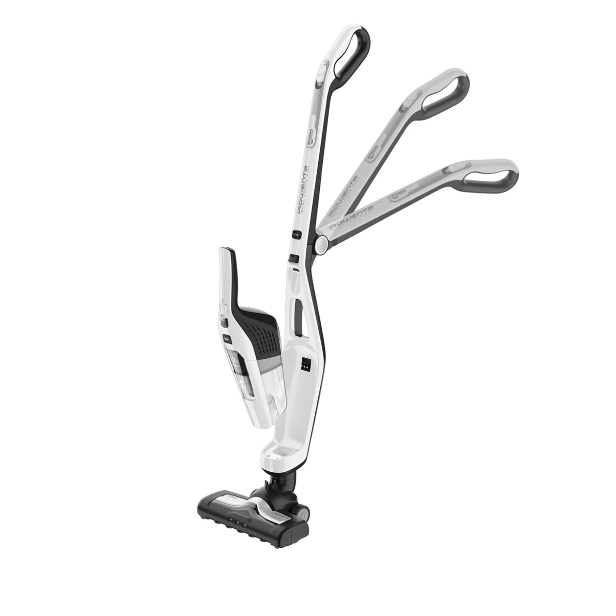 Rowenta RH6737 Dual Force 2-in-1 cordless vacuum cleaner, integrated handheld vacuum, foldable handle, very lightweight – only 2.5 kg, LED lighting, white, 45 min