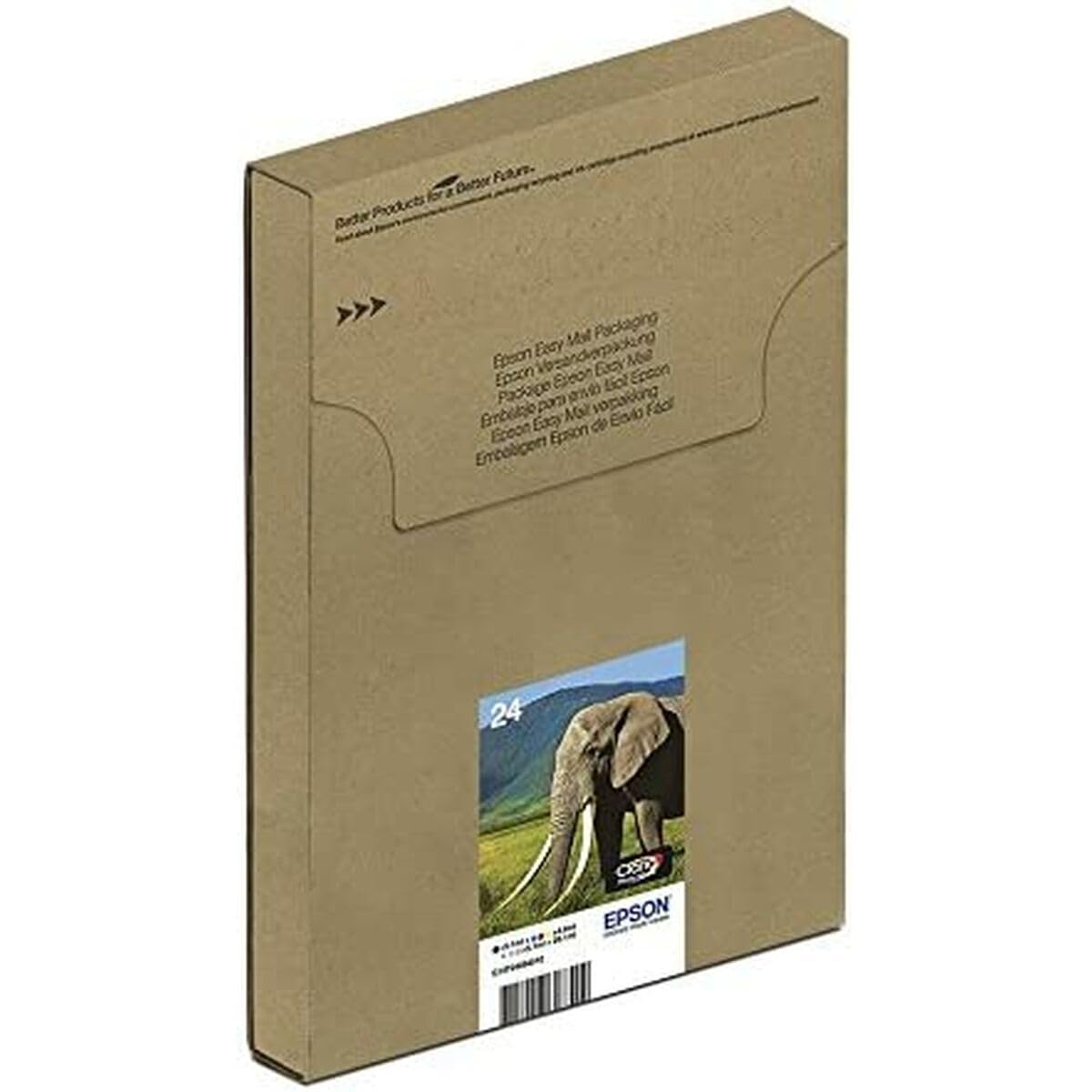 Epson 24 Elephant Genuine Multipack, 6-colours Claria Photo HD Ink Cartridges, Cyan - C13T24284510