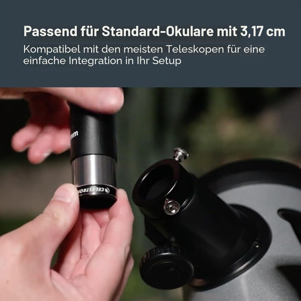 Kit filtrului lunar Celestron 94315 – Compatibil cu ocularele de telescop de 1.25", include filtru lunar și de strălucire a cerului, 3 filtre de densitate neutră, husă de transport și hartă a lunii, negru. - 94315-CGL