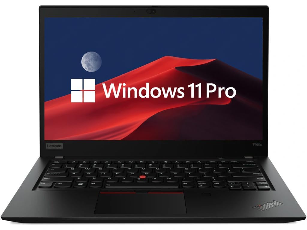 Lenovo Thinkpad T490s Business Laptop, 14-inch FHD (1920x1080), Intel Core i5-8265U, 16GB RAM, 512GB SSD, US QWERTY keyboard, Windows 11 Pro (Refurbished)