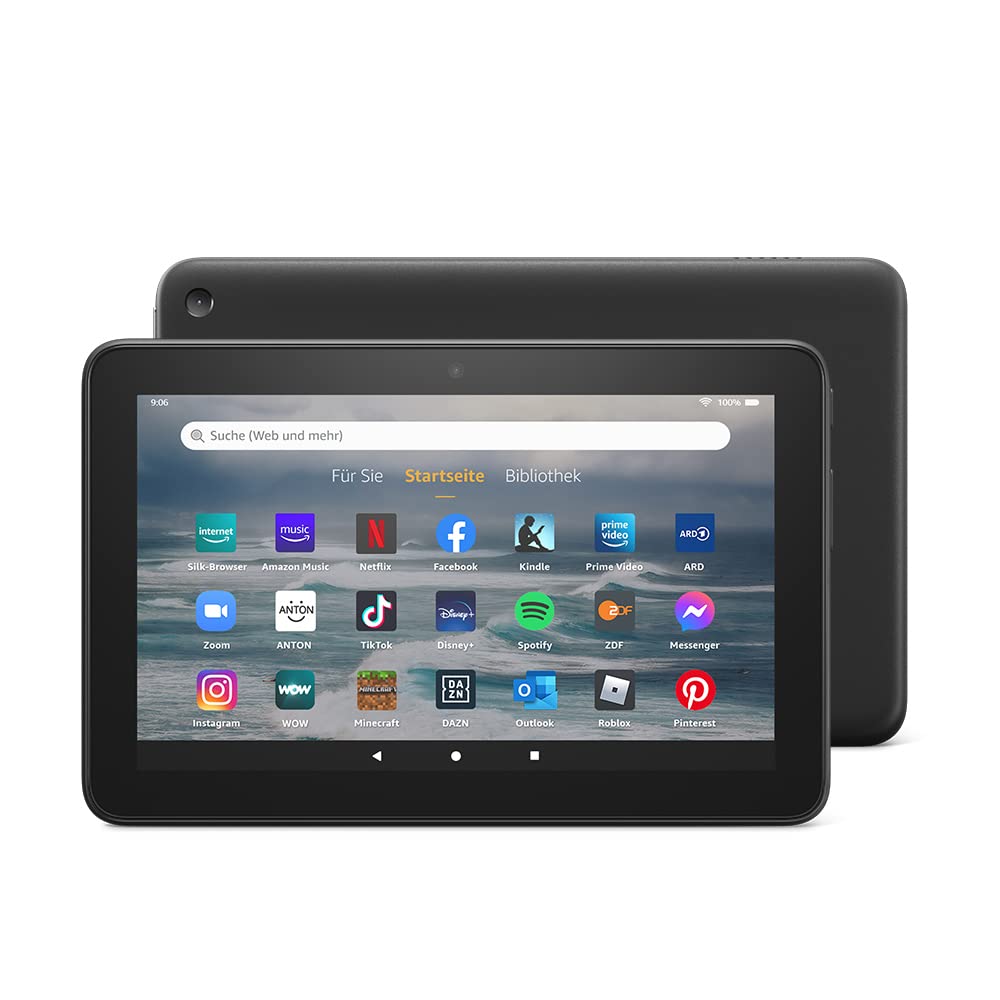 Certified and Refurbished Fire 7 Tablet, 7" Display, 32GB, Model (2022), Black With Ads - P8AT8Z