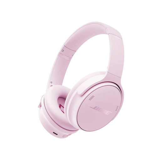 Bose QuietComfort wireless headphones with microphone and noise canceling, Bluetooth over-ear headphones, audiophile headphones, on-ear headphones with noise canceling, up to 24 hours of battery life, petal pink - 884367-1500