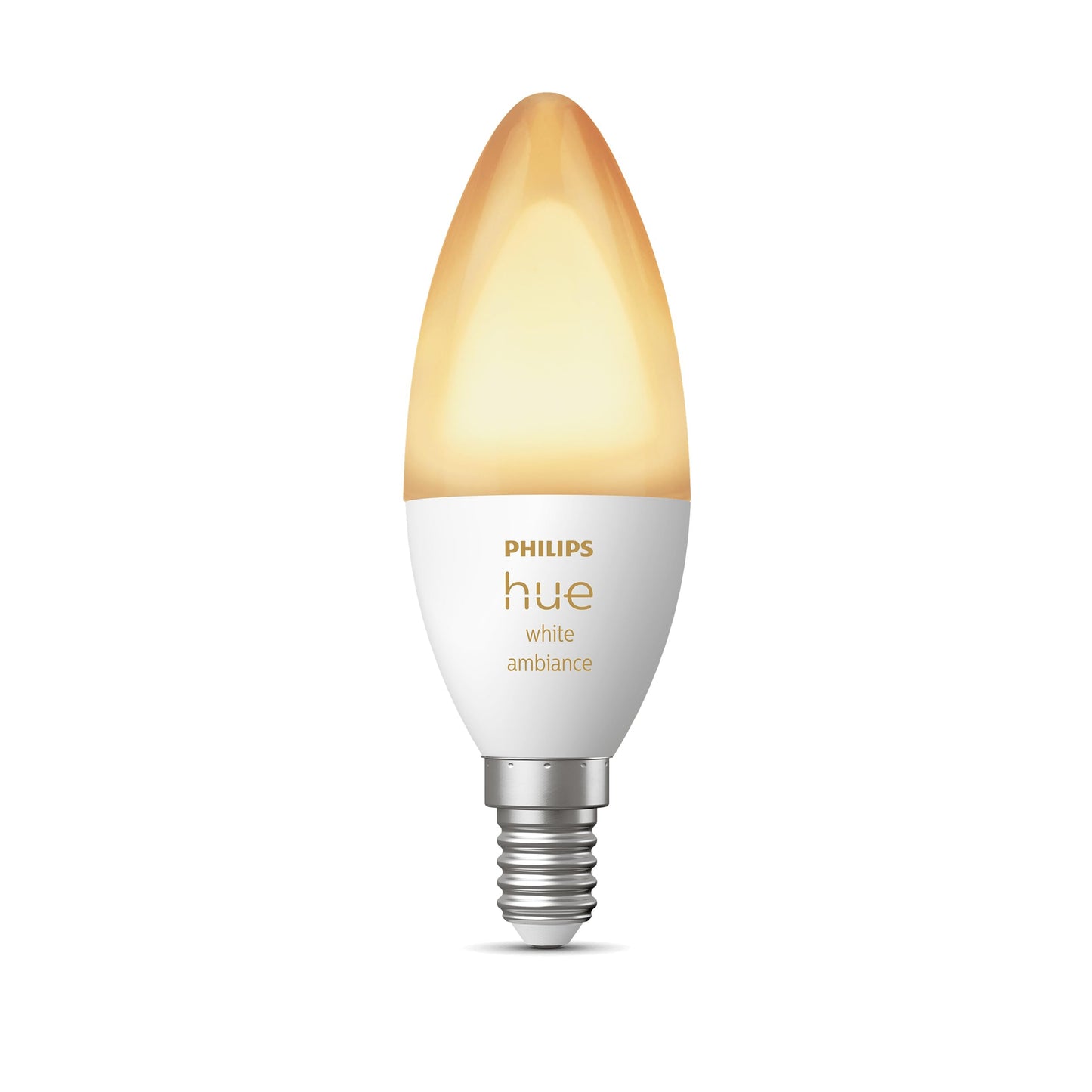 Philips Hue White Ambiance E14 lamp single pack 470, dimmable, warm to cool white light, controllable via app, compatible with Amazon Alexa (Echo, Echo Dot), pack of 1 - 929002294407