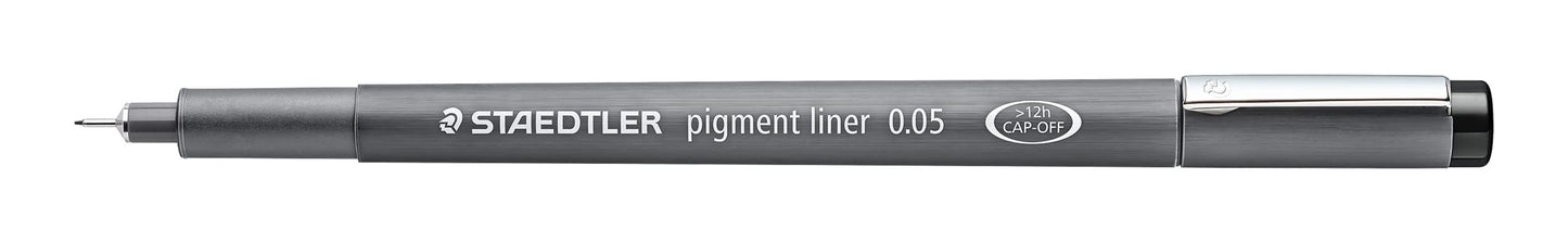 STAEDTLER Pigment Liner 308 Fineliner – Black, pack of 10, 0.05 mm