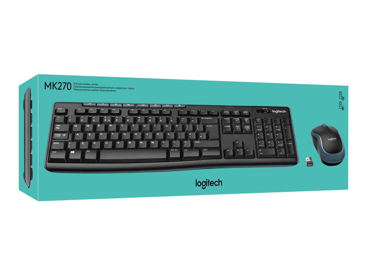 Logitech MK270 Wireless Set with Keyboard and Mouse for Windows - 920-004509