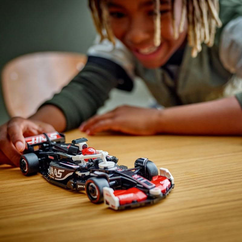 LEGO Speed Champions MoneyGram Haas F1 Team VF-24 racing car - toy with Formula 1 minifigure to collect - model and gift for boys and girls aged 10 and over and adult motorsport fans 77250