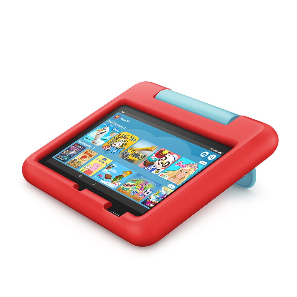 Child-friendly case for Fire 7 tablet (only compatible with 12th generation, 2022), for children aged 3-7, red - 53-028181