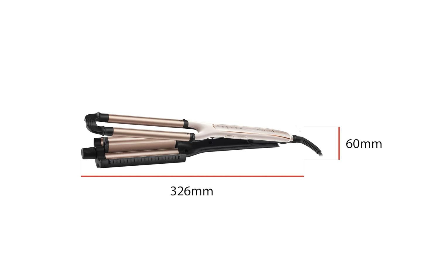 Remington wave iron [test winner] ProLuxe 4-in-1 curling iron: beach, natural waves, water waves, (digital display, temperature setting up to 210°C) crepe iron, multistyler CI91AW, white rose