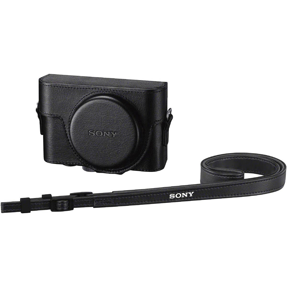 Sony LCJ-RXK husă de protecție pentru camerele din seria RX100 (aspect din piele, protecție împotriva prafului și zgârieturilor, geantă pentru cameră compatibilă cu RX100, RX100M2, RX100M3, RX100M4, RX100M5, RX100M6, RX100M7) neagră - LCJRXKB.SYH