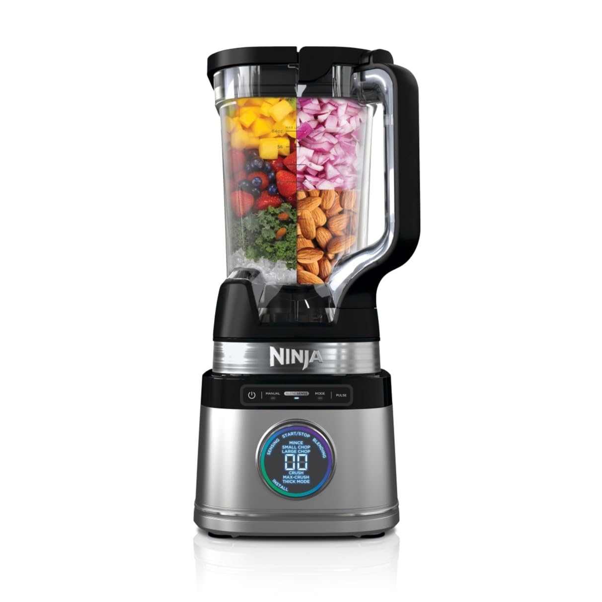 Ninja Detect Power Mixer Pro / Blender / Smoothie Maker, 1200 W, 2 L Jug (1.9 L Max. Capacity), Powerful Blender for Smoothies, Chopping Vegetables & Mixing Frozen Drinks, Black, TB201EU