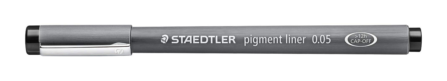STAEDTLER Pigment Liner 308 Fineliner – Black, pack of 10, 0.05 mm