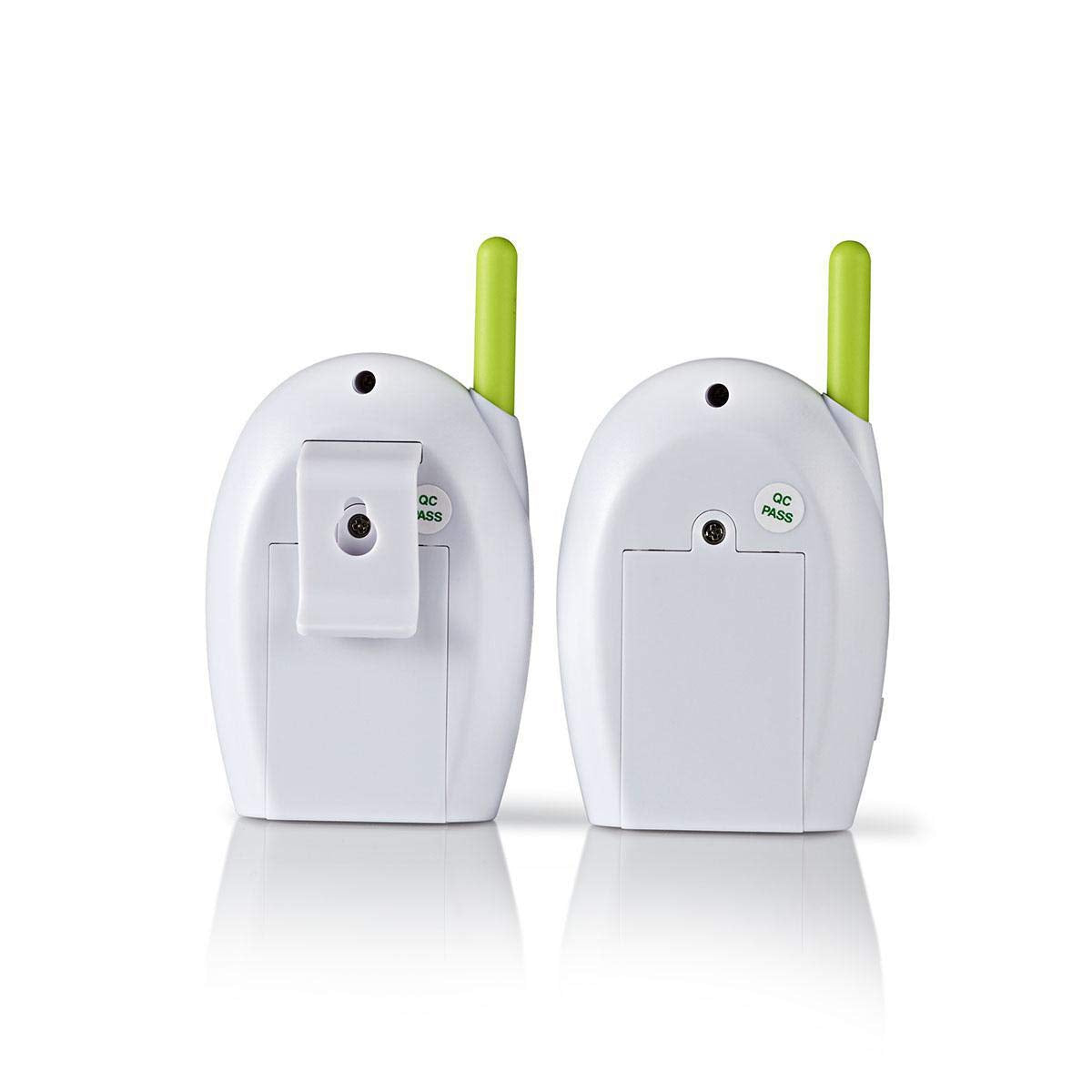 Nedis Audio-Baby-Monitor – Babyfoane fără fir cu funcție de intercomunicare și rază de 300 m – Set de 2 – Verde/Alb - BAMO110AUWT