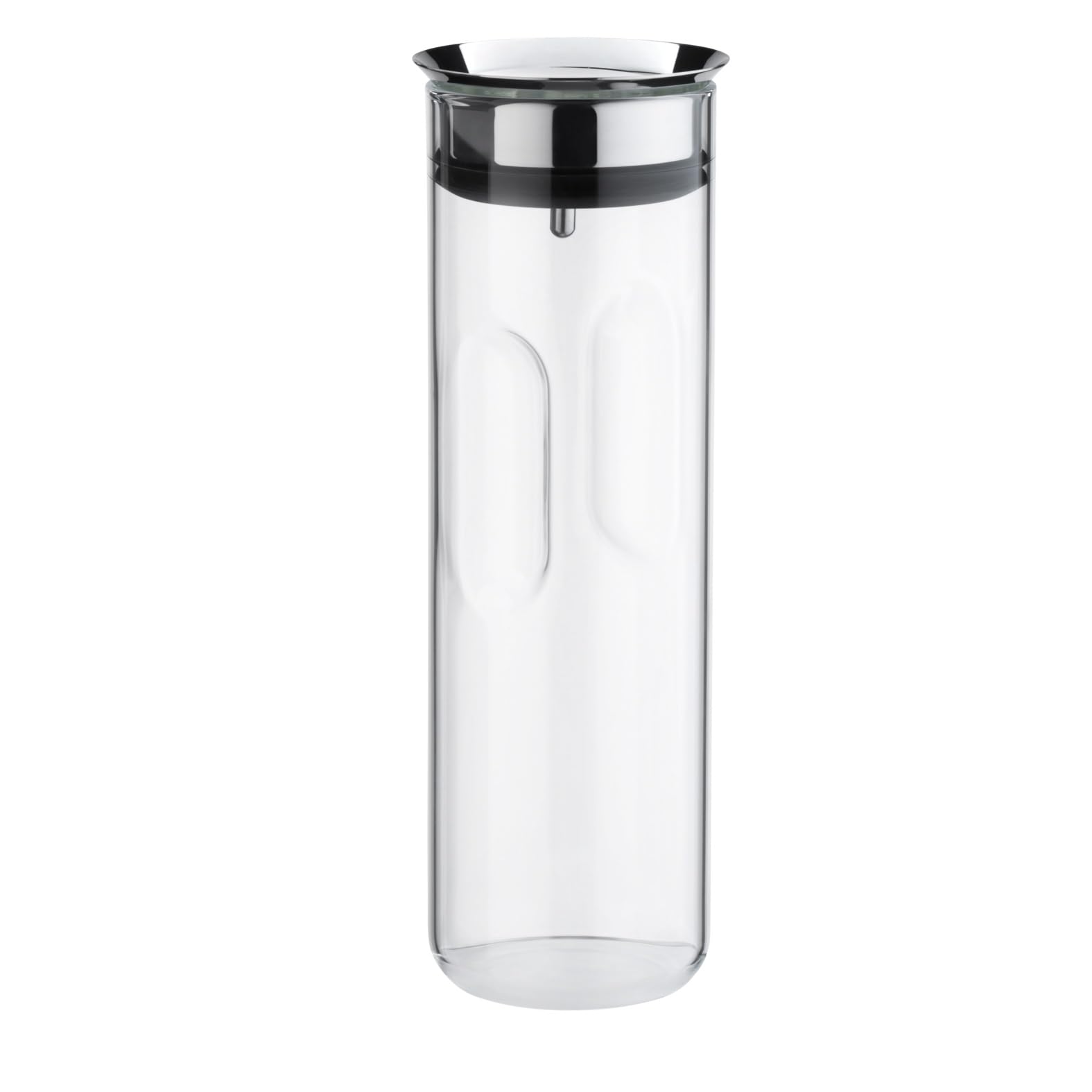 WMF Motion water carafe 1.25l, height 29 cm, glass carafe with lid, silicone lid, CloseUp closure, recessed grip, water carafe with lid, dishwasher safe - 651036040