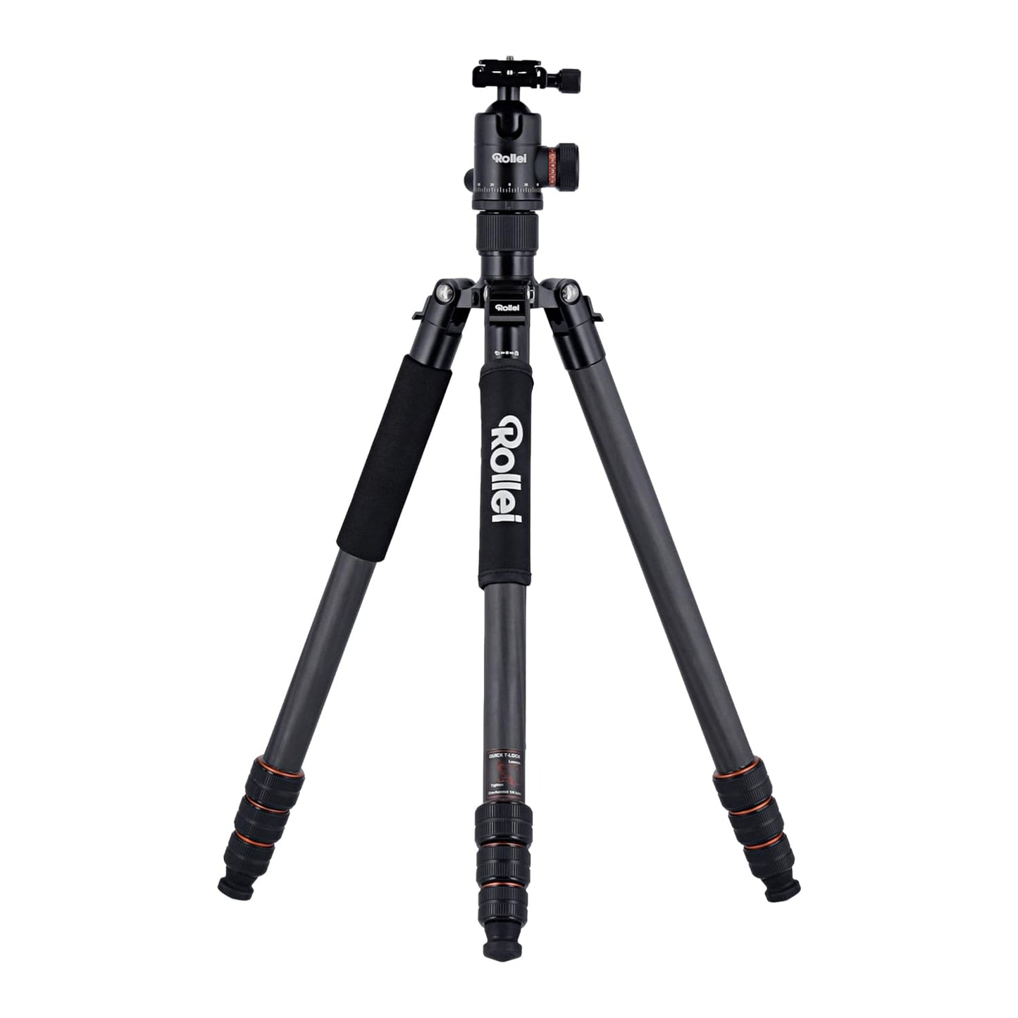 Rollei C6i Camera Tripod Carbon Black, 172cm Tripod Camera Compact with Ball Head Lightweight Photo Travel Tripod for DSLR 4-in-1 Photo Tripod with Monopod Function Arca Swiss Tripod for Camera & Smartphone - 26936