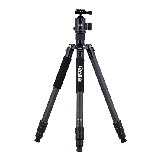 Rollei C6i Camera Tripod Carbon Black, 172cm Tripod Camera Compact with Ball Head Lightweight Photo Travel Tripod for DSLR 4-in-1 Photo Tripod with Monopod Function Arca Swiss Tripod for Camera & Smartphone - 26936