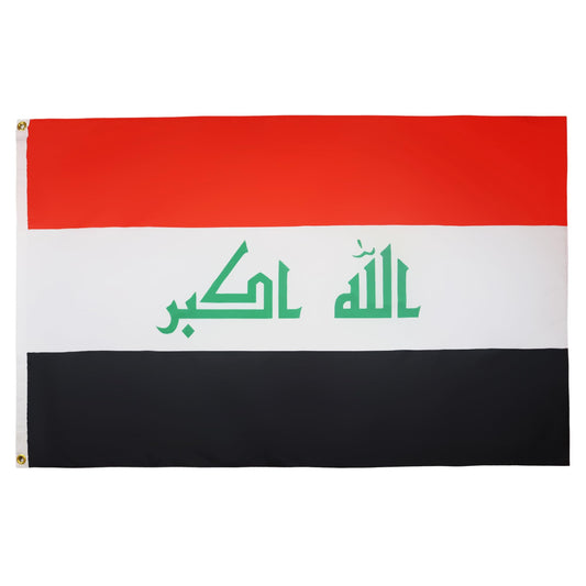 AZ FLAG - Iraq Flag - 250x150 cm - Iraqi Large Flag 100% Polyester with Brass Eyelets - 300g - K_98