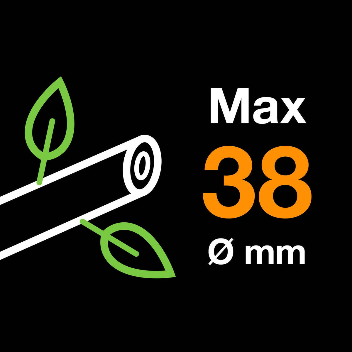 Fiskars PowerGear II Bypass Pruning Shears for Fresh Wood, Non-Stick Coated, Hardened Precision Steel, Length: 46 cm, Black/Orange, L70, 1002104