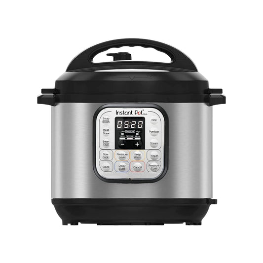 Instant Pot Duo 30 electric multi-cooker 3L - pressure cooker, slow cooker, rice cooker, sauté pan, yogurt maker, steamer and food warmer, made of stainless steel, silver - 110-0045-01-EU