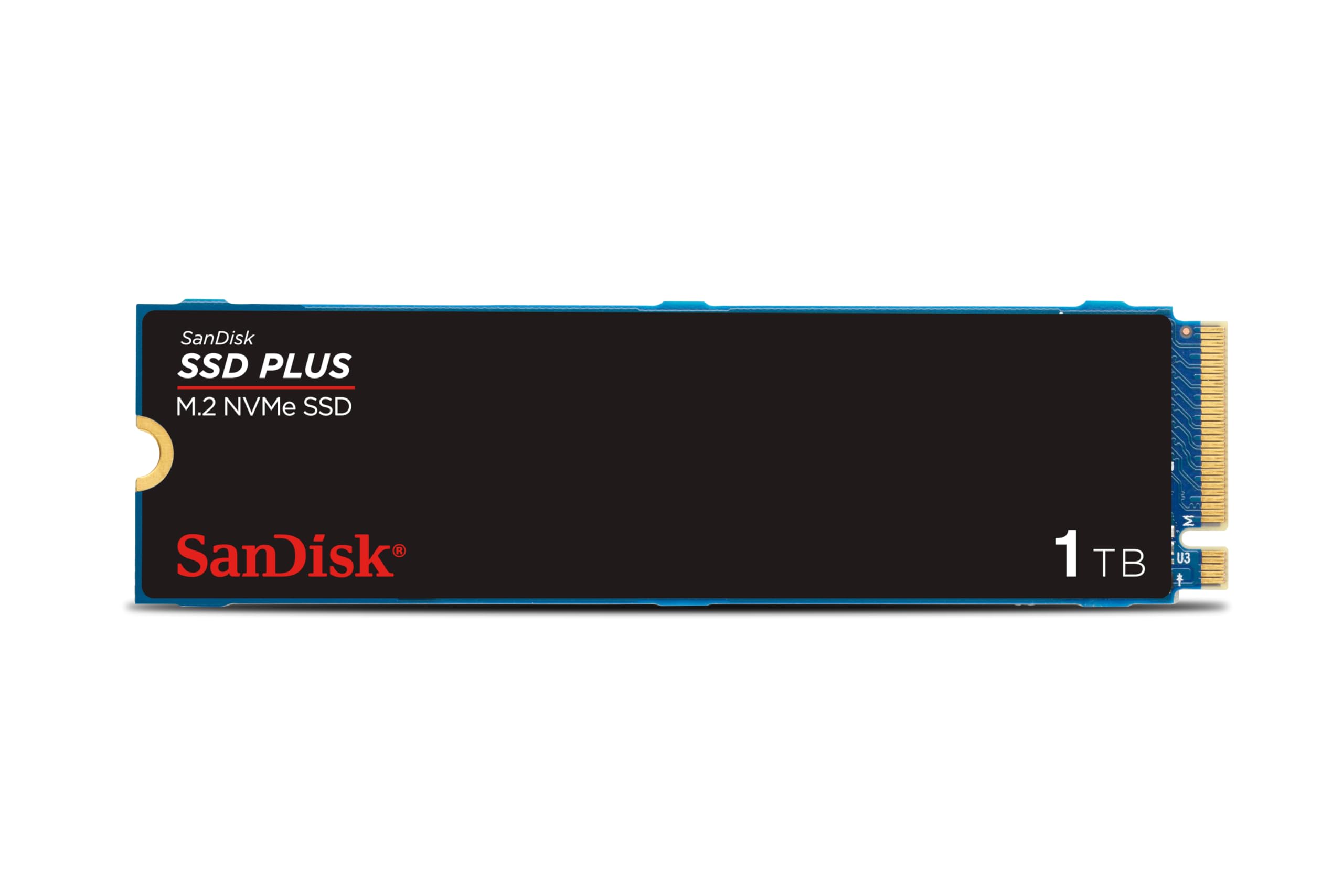 SanDisk SSD PLUS M.2 NVMe SSD 1TB (M.2 2280, PCIe Gen 3.0, Easy Installation, Western Digital Dashboard, 3 Year Warranty) - SDSSDA3N-1T00-G26