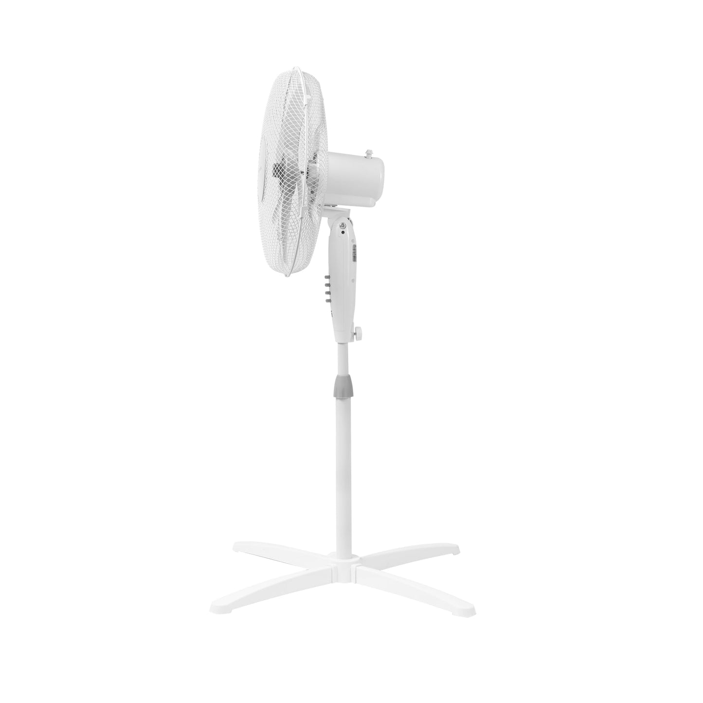 Grunkel - 16" pedestal fan with 3 speed levels and height adjustment - FAN-G165X - leaf base with 62 cm diameter and 3 semi-transparent blades - 50 W - white - FAN-165XNG